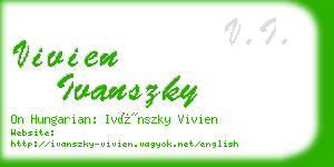 vivien ivanszky business card